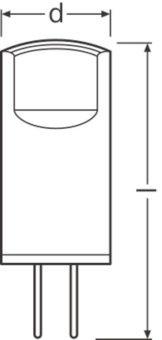 LEDV LED PIN 0,9-10W/827 100lm 