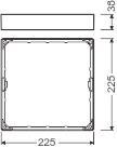 LEDV DL SLIM FRAME SQ210 WT 
