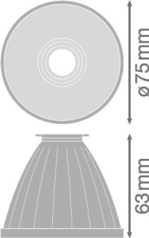 LEDV TRACK SP REFLECTOR D85 SP 4X1 