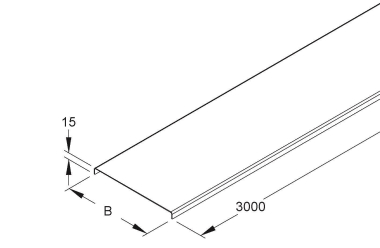 NIED Kabelleiterdeckel 100mm   KRD 100 F 