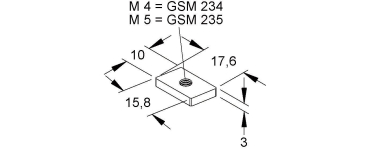Niedax GSM235 Schräggleitmutter  GSM 235 