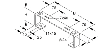 Niedax Rinnendistanzbügel   RDB 85.100 V 