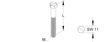 Niedax Sechskantschraube M8    SK 8X60 V 