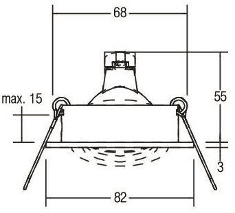BRUM NV-Einbaustrahler mattweiß  0063.07 