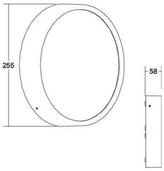 BRUM Wandleuchte EYE schwarz    10036183 