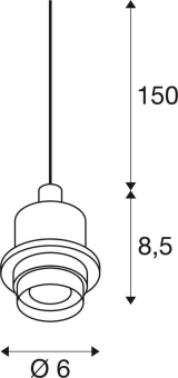 SLV FENDA E27 Pendelleuchte weiss 132661 