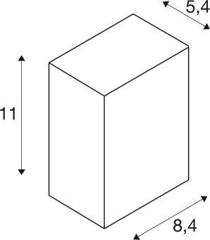 SLV QUAD 1 XL Wandleuchte eckig   232431 