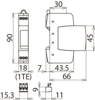 DEHN ÜS-Ableiter 2-polig DEHNrail 953207 