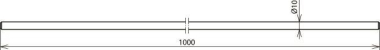 DEHN Fangstange D 10mm L 1000mm   101007 