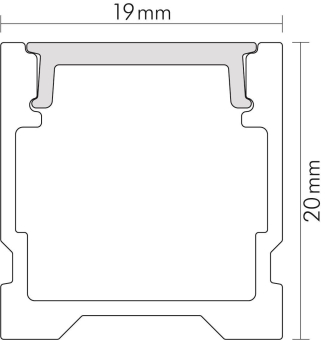 Nobile Alu U-Profil 4 TP 2m   5011148802 