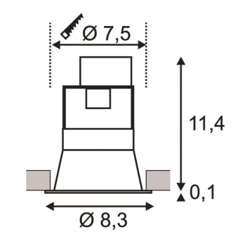 SLV HORN GU10 weiß                112911 