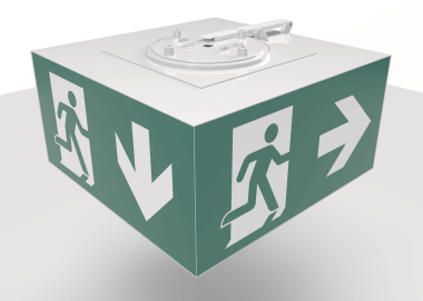 RP RZ-Leuchte Decke EB + SC/3h WHXD413SC 