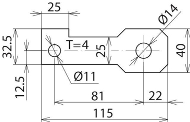 Dehn Anschlussbügel IF3 AB EXFS IF3 G 14 