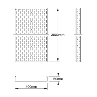 NIED Kabelrinne 60x400mm mit    RS60.400 