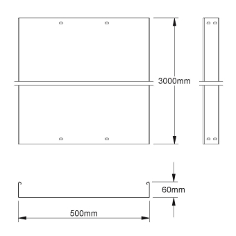 Niedax RLU60.500 Kabelrinne,  RLU 60.500 