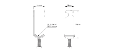 NIED Bügelschelle              B 26/2 AL 