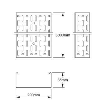 NIED Kabelrinne 85x200mm mit    RL85.200 