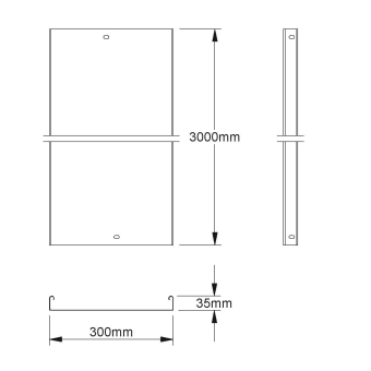 NIED Kabelrinne 35x300mm mit   RLU35.300 