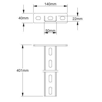 NIED Hängestiel verzinkt           400MM 