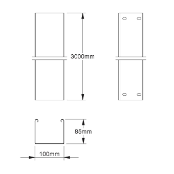 NIED Kabelrinne RLU85.100     RLU 85.100 