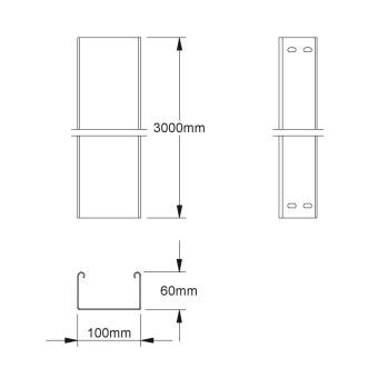 NIED Kabelrinne 60x100mm mit   RSU60.100 
