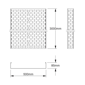 NIED Kabelrinne 85x500mm mit    RL85.500 