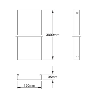 NIED Kabelrinne 35x150mm mit  RLU 35.150 