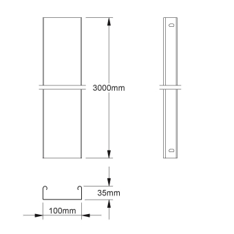 NIED Kabelrinne 35x100mm mit  RLU 35.100 