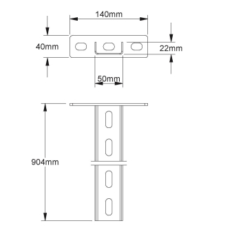 NIED Hängestiel 900mm      HUF 50/900 E3 