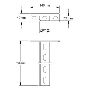 NIED Hängestiel 700mm      HUF 50/700 E3 