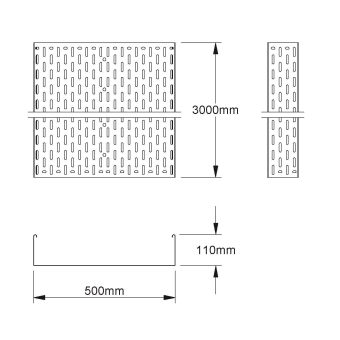 NIED Kabelrinne 110x500mm mit  RL110.500 