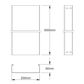 NIED Kabelrinne 60x200mm mit   RSU60.200 