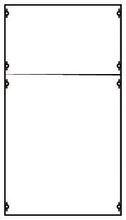 STRIE Verteilerfeld BH2 900x500mm   2B2A 