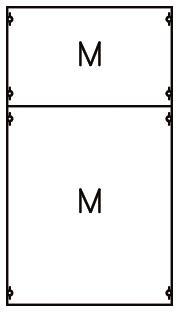 STRIE Verteilerfeld BH2 900x500mm   2M2A 