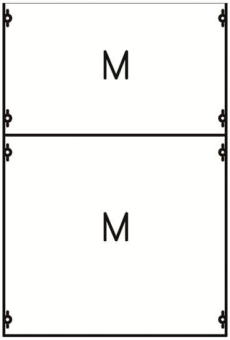 STRIE Verteilerfeld BH1 750x500mm   2M1A 