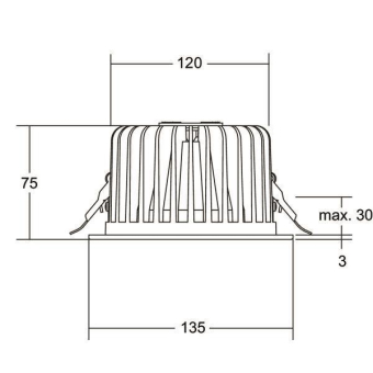 Brumberg LED DL 230V 3000K rund 12560183 
