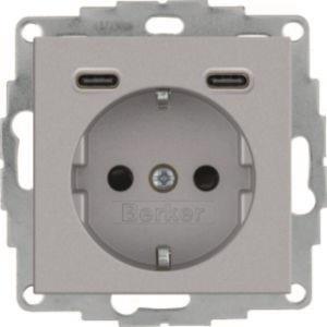 Berker Steckdose SCHUKO/USB CC  48151404 
