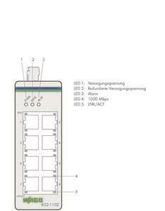 WAGO 852-1102 Industrial-Switch,8 Ports 