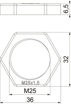 OBO 116 M25 SGR PA Gegenmutter M25 PA 