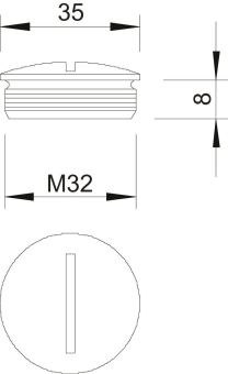 OBO 168 MS M32 Verschlussschraube M32 
