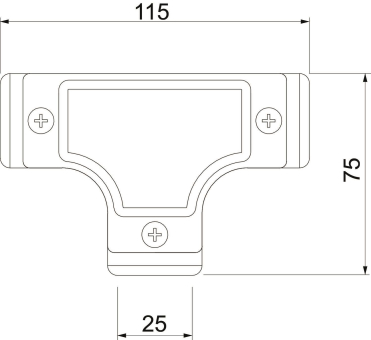 OBO SKT25W ALU Kontroll-T-Stück 