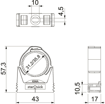 OBO SQ-32 LGR starQuick-Schelle 