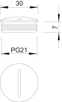 OBO 168 MS PG21 Verschlussschraube PG21 