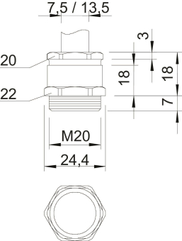 OBO 162 MS M20 Kabelverschraubung 