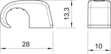 OBO 4041 Haft-Clip o.Nagel 10-14mm PP 
