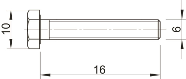 OBO SKS M6x16 ZL Sechskantschraube M6x16 