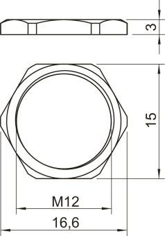 OBO 169 MS M12 Gegenmutter M12 CuZn N 