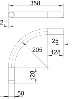 OBO SBM50W ALU Aluminiumrohrbogen 