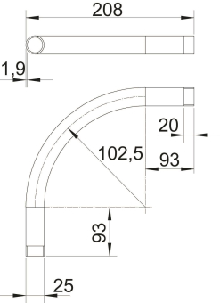 OBO SBM25W ALU Aluminiumrohrbogen 