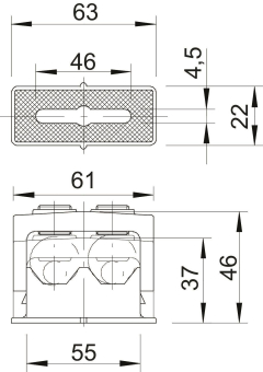 OBO 3041 2 Greif-ISO-Schelle f.2 Kabel 